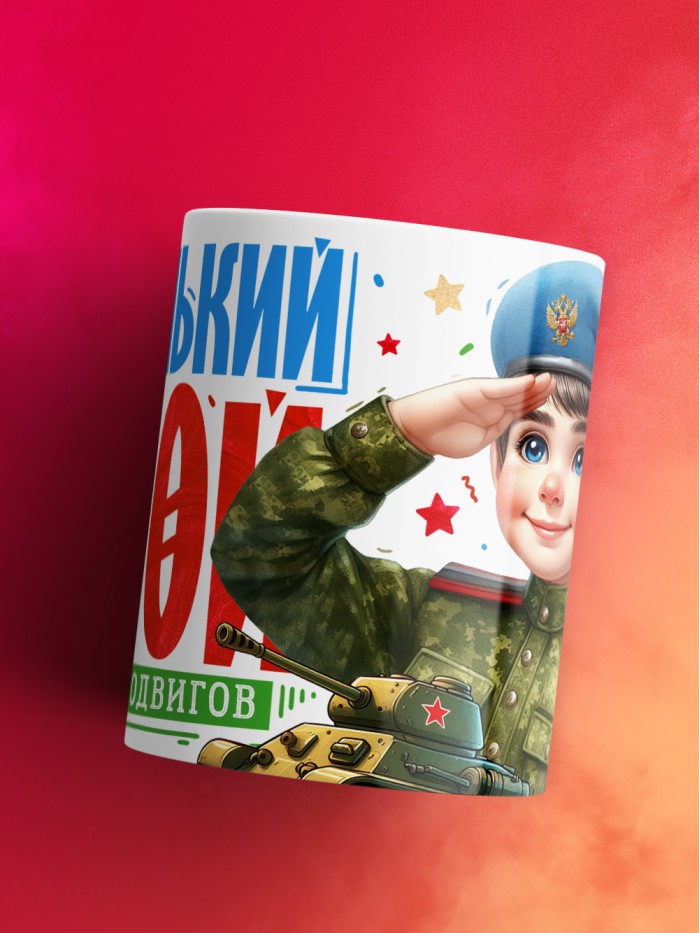 Кружка маленький герой больших подвигов с 23 февраля  Саратов