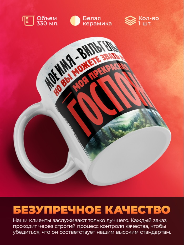 Кружка именная госпожа Вильгельмина  Саратов